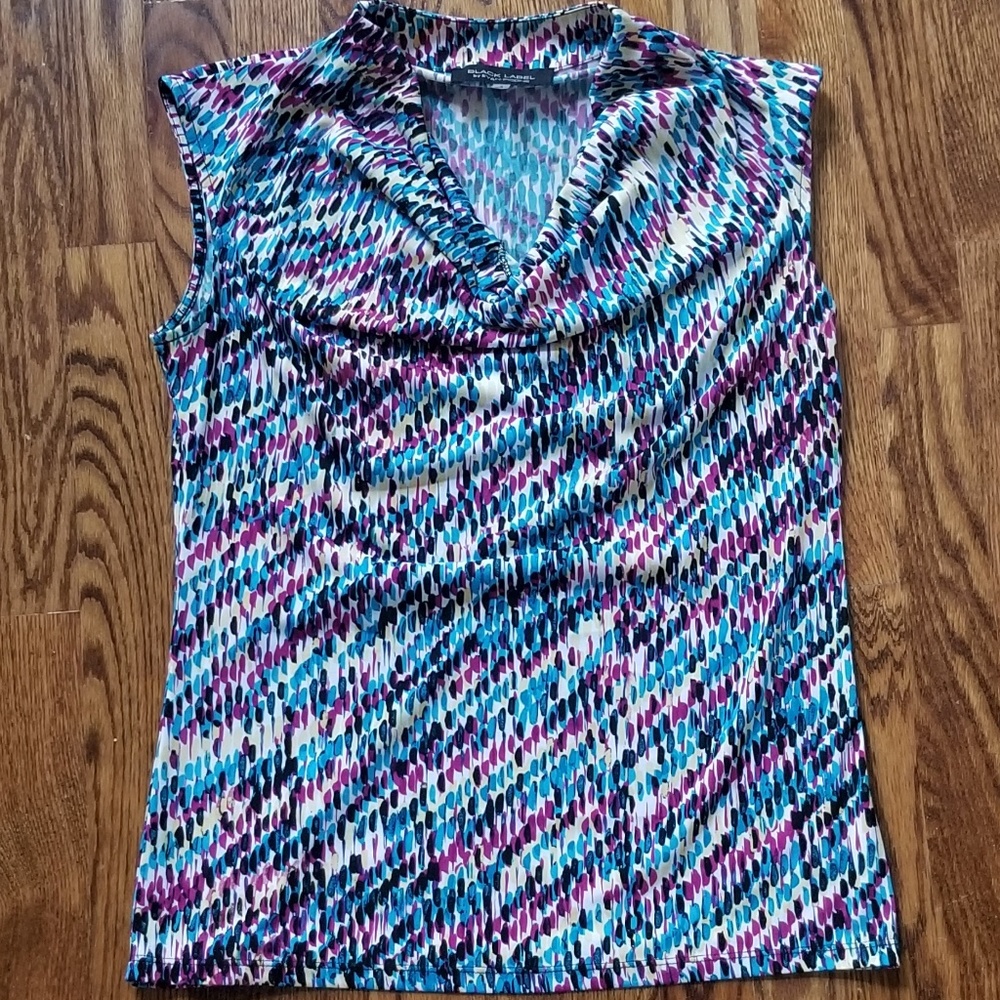 Black Label by Evan Picone Sleeveless Blouse